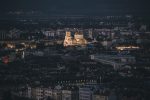 идеалният център на София от въздуха с акцент върху катедралата Александър Невски